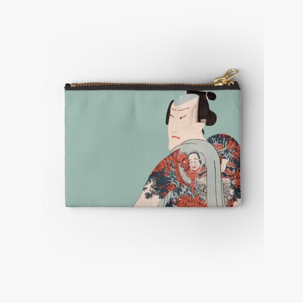 Item preview, Japanese Tattoo Art - Warrior Portrait - Modern Ukiyo-e - Japandi, Mint Green designed and sold by Black Swallow.