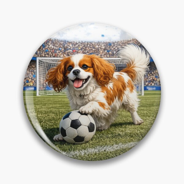 Item preview, Blenheim Cavalier Playing Football/Soccer designed and sold by SpottyRainbow.
