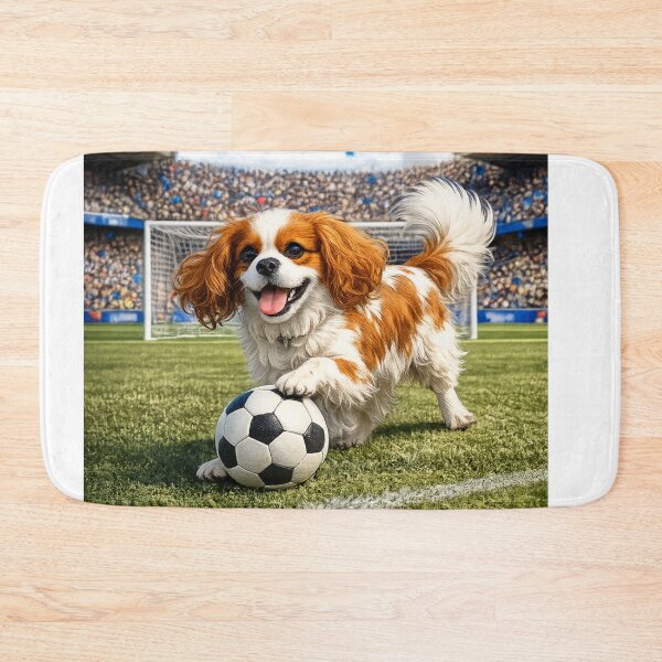 Item preview, Blenheim Cavalier Playing Football/Soccer designed and sold by SpottyRainbow.