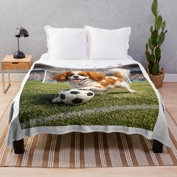 Item preview, Blenheim Cavalier Playing Football/Soccer designed and sold by SpottyRainbow.
