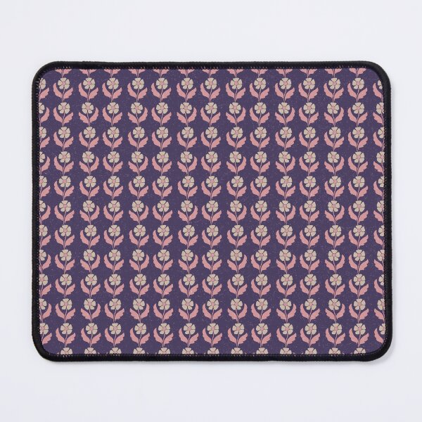 Item preview, Small Retro Scandinavian Folk Floral Deep Plum Botanical Pattern designed and sold by DColourMuse.