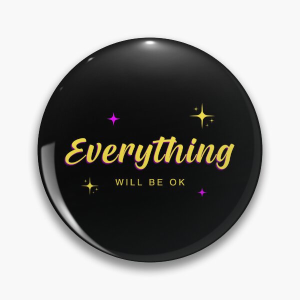 Item preview, Everything Will Be OK Motivational Quote Retro Typography Design | Positive Mental Health Gift designed and sold by BlumeArt.