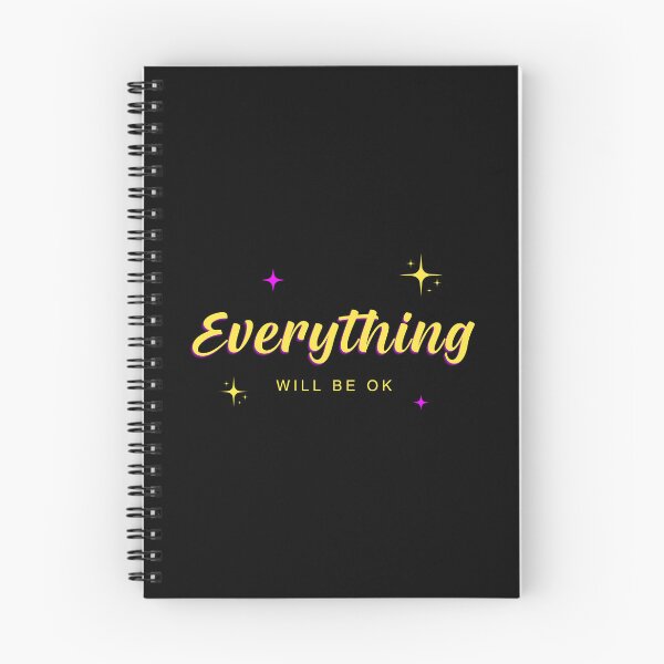 Item preview, Everything Will Be OK Motivational Quote Retro Typography Design | Positive Mental Health Gift designed and sold by BlumeArt.