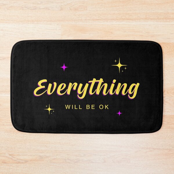 Item preview, Everything Will Be OK Motivational Quote Retro Typography Design | Positive Mental Health Gift designed and sold by BlumeArt.