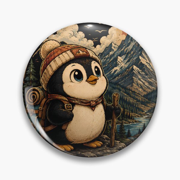 Item preview, Funny Hiking Penguin T-Shirt - Mountain Adventure Shirt - Cute Wanderlust Traveler Gift - Happy Critter Co. designed and sold by Happy critter co..