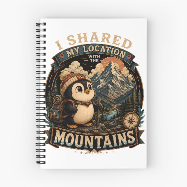 Item preview, Funny Hiking Penguin T-Shirt - Mountain Adventure Shirt - Cute Wanderlust Traveler Gift - Happy Critter Co. designed and sold by Happy critter co..