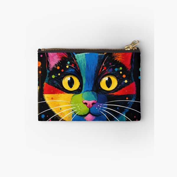 Item preview, Colorful Pop Art Cat Wall Art | Modern Abstract Cat Print | Vibrant Cat Lover Gift designed and sold by AbstractAuraArt.