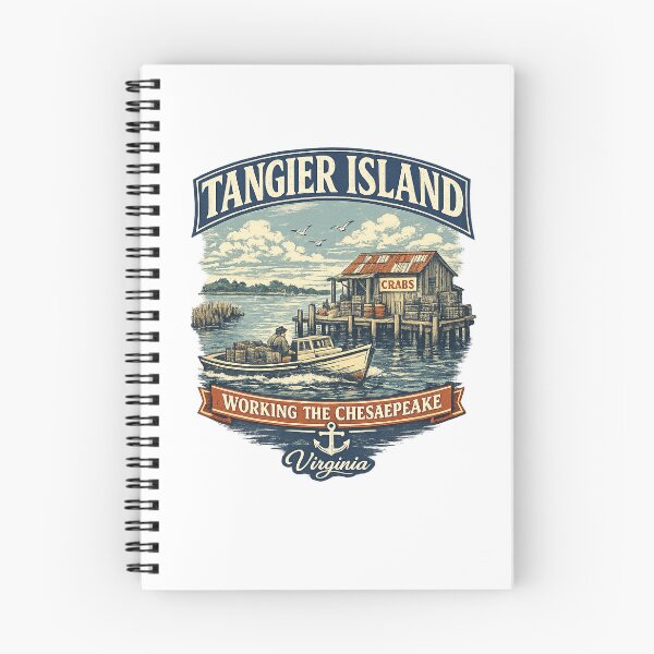 Item preview, Tangier Island Virginia – Working the Chesapeake Vintage Maritime Design designed and sold by Past in Threads.