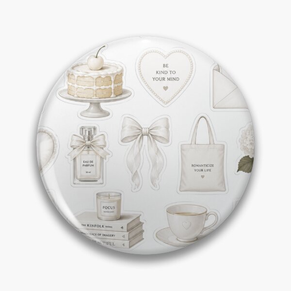 Item preview,     White Aesthetic Printable Sticker Sheet designed and sold by Skymello.