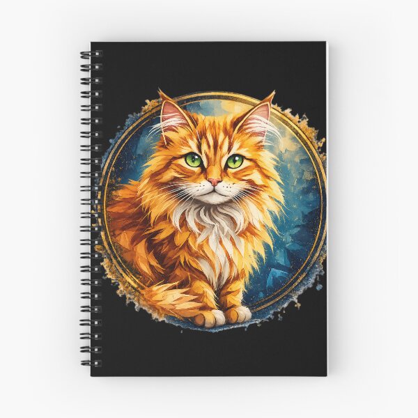 Item preview, Fluffy Orange Cat Watercolor Round Art designed and sold by Fashiion Hub.