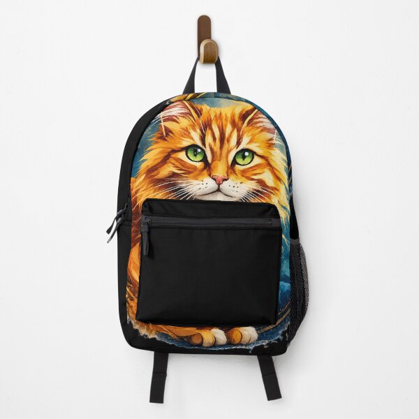 Item preview, Fluffy Orange Cat Watercolor Round Art designed and sold by Fashiion Hub.