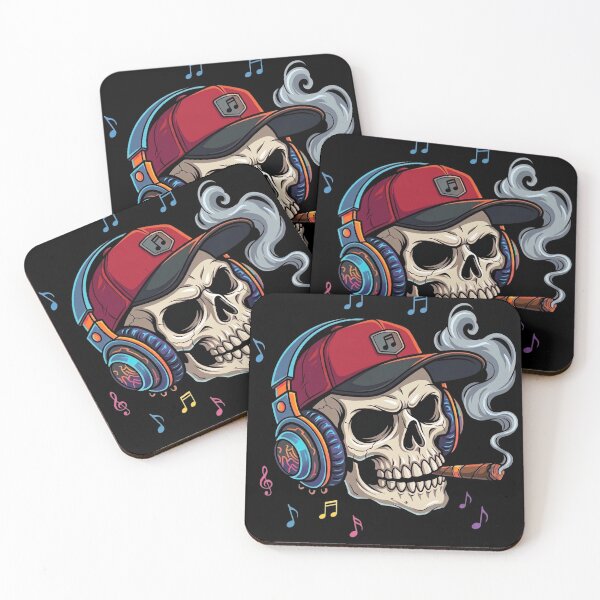 Item preview, Cool Skull With Headphones Music Lover designed and sold by MTN-Wear.
