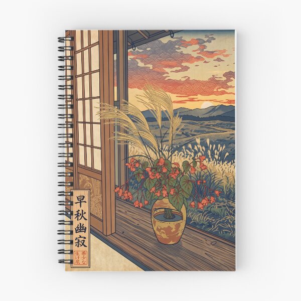 Item preview, Ukiyo-e Autumn Pampas Grass and Begonia View designed and sold by conohitoAI-ArtGallery.