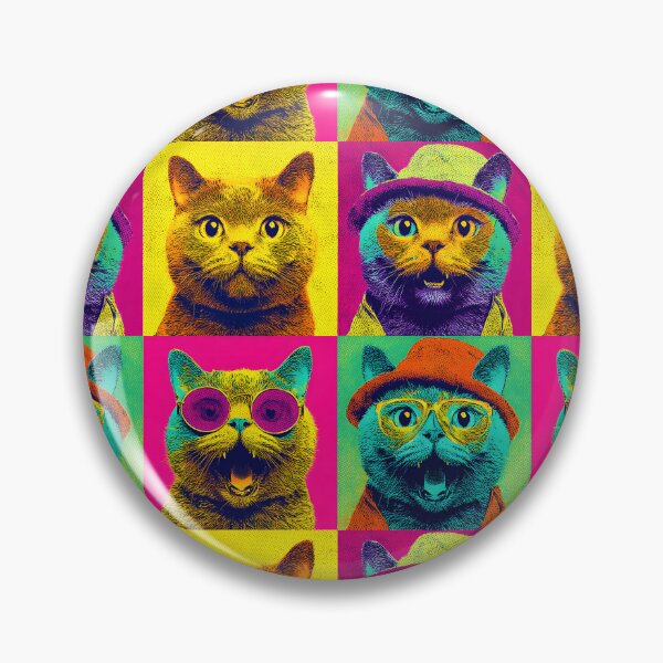 Item preview, Cute Cats Funny Vintage Pop Art Cat Lover Cat Mom Dad designed and sold by SecretDicer.