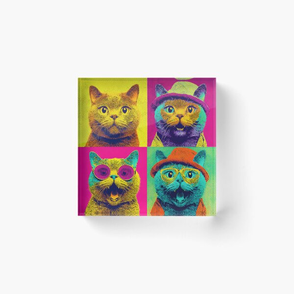 Item preview, Cute Cats Funny Vintage Pop Art Cat Lover Cat Mom Dad designed and sold by SecretDicer.