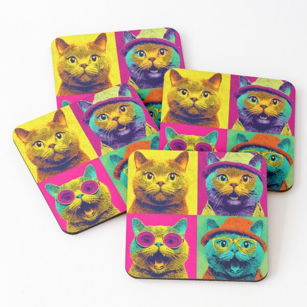 Item preview, Cute Cats Funny Vintage Pop Art Cat Lover Cat Mom Dad designed and sold by SecretDicer.