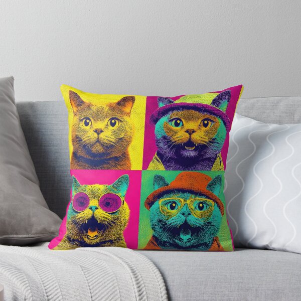 Item preview, Cute Cats Funny Vintage Pop Art Cat Lover Cat Mom Dad designed and sold by SecretDicer.