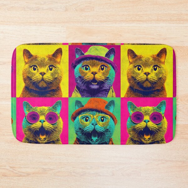 Item preview, Cute Cats Funny Vintage Pop Art Cat Lover Cat Mom Dad designed and sold by SecretDicer.