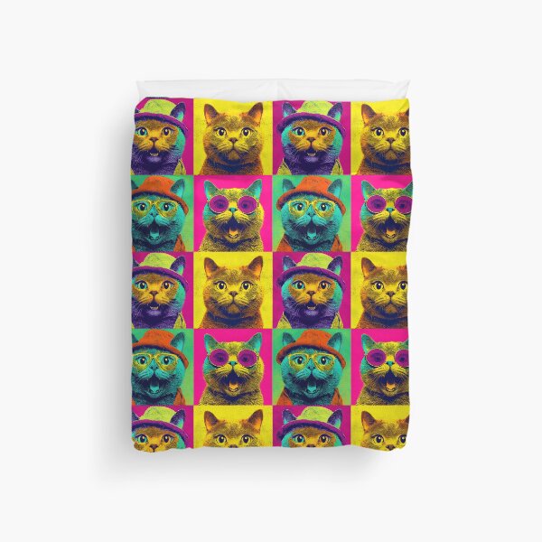Item preview, Cute Cats Funny Vintage Pop Art Cat Lover Cat Mom Dad designed and sold by SecretDicer.