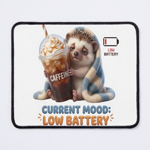 Item preview, Low Battery Hedgehog designed and sold by mo-carnival.