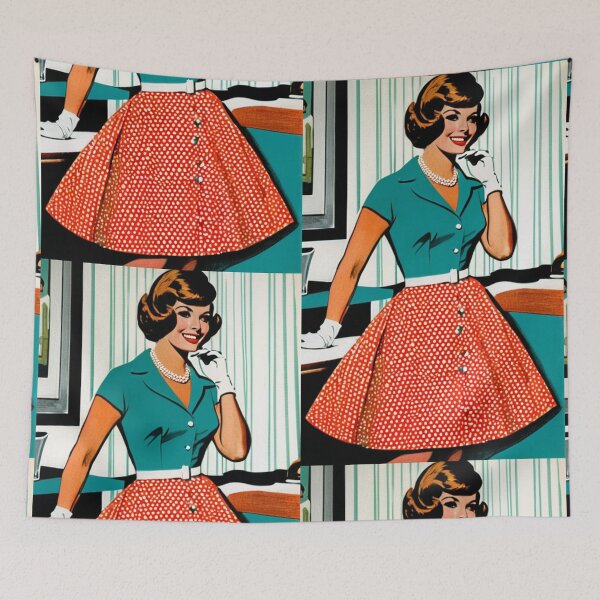 Item preview, Illustration - 1950s Female Advertising Style, Vintage and Colorful Aesthetic designed and sold by Beat-It.