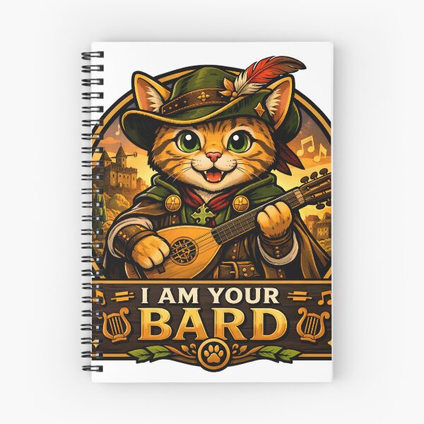 Item preview, Cute Cat Bard designed and sold by ZiemSynd.