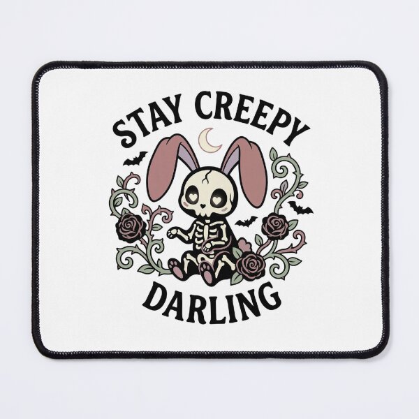Item preview, Cute Gothic Skeleton Bunny | Stay Creepy, Darling | Soft Spooky Halloween Tee designed and sold by Anastasiia Yurevych.