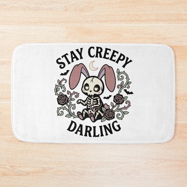 Item preview, Cute Gothic Skeleton Bunny | Stay Creepy, Darling | Soft Spooky Halloween Tee designed and sold by Anastasiia Yurevych.