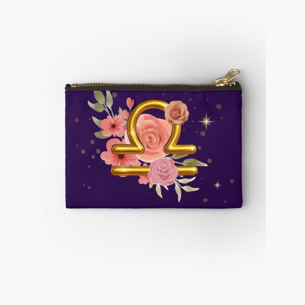 Item preview, Libra Zodiac Floral Art | Gold Libra Symbol with Roses | Astrology Gift | Celestial Botanical Design designed and sold by MysticPurpleHue.