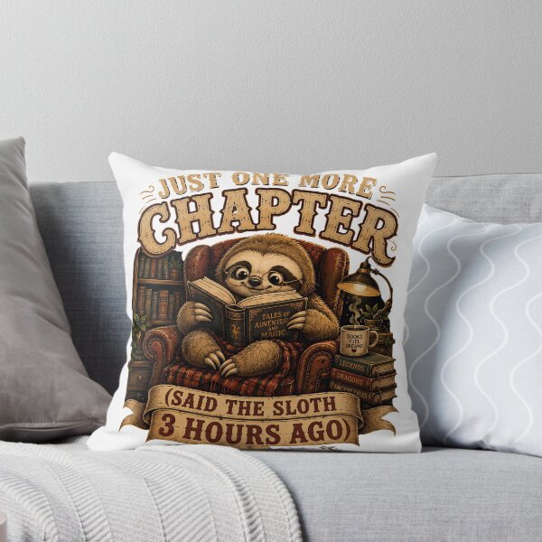 Item preview, Funny Sloth Book Lover T-Shirt - Just One More Chapter Shirt - Cute Bookworm Reading Gift - Happy Critter Co. designed and sold by Happy critter co..