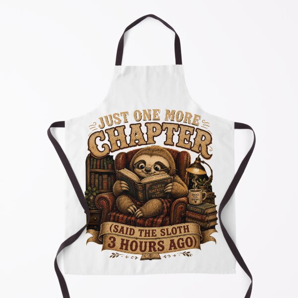Item preview, Funny Sloth Book Lover T-Shirt - Just One More Chapter Shirt - Cute Bookworm Reading Gift - Happy Critter Co. designed and sold by Happy critter co..