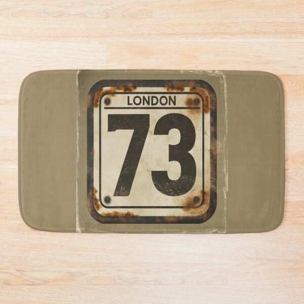 Item preview, Vintage London Route 73 Sign | Distressed Retro UK Street Number Design designed and sold by Globalcitytees.