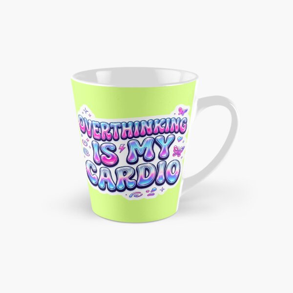 Item preview, Overthinking Is My Cardio Y2K Neon Sticker designed and sold by HAPPY HARBOR DESIGN .