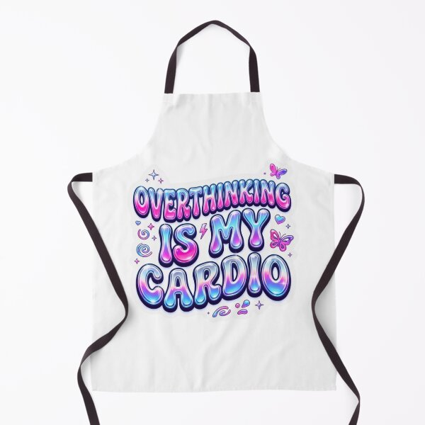 Item preview, Overthinking Is My Cardio Y2K Neon Sticker designed and sold by HAPPY HARBOR DESIGN .