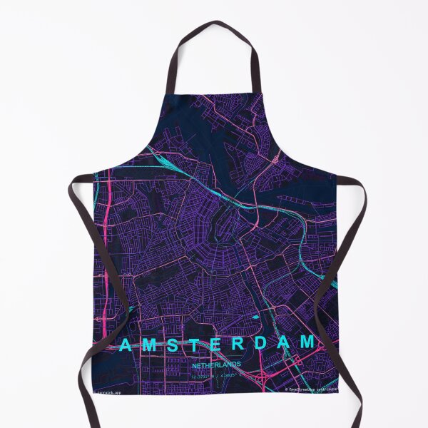 Item preview, Amsterdam Neon City Map Poster designed and sold by LASTIQUE-dd.