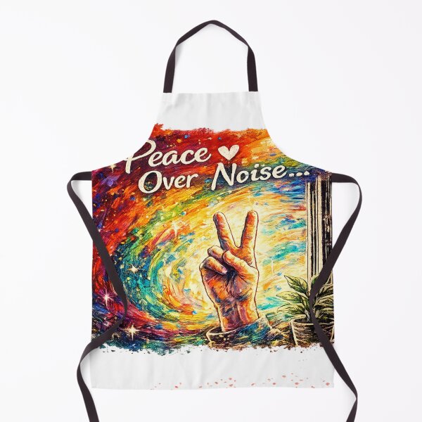 Item preview, . Title Peace Over Noise... | Rainbow Acrylic Painting Aesthetic Sticker designed and sold by Genzfirevibes.