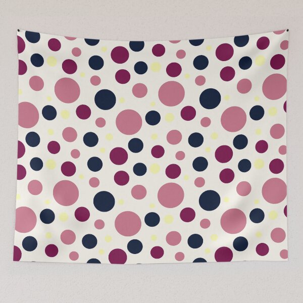 Item preview, Modern Blush Pink & Navy Circle Pattern | Elegant Seamless Geometric Polka Dot Design designed and sold by ViviNyks.