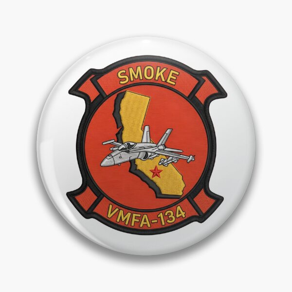Item preview, VMFA-134 Smoke Marine Fighter Attack Squadron Patch designed and sold by CharlieDesings.
