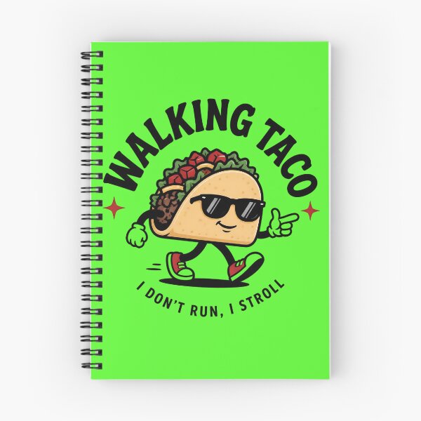 Item preview, Walking Taco – Funny Taco Lover Cartoon | "I Don't Run, I Stroll" Cute Food Design designed and sold by IMuDesigner.