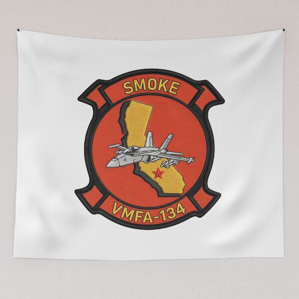 Item preview, VMFA-134 Smoke Marine Fighter Attack Squadron Patch designed and sold by CharlieDesings.