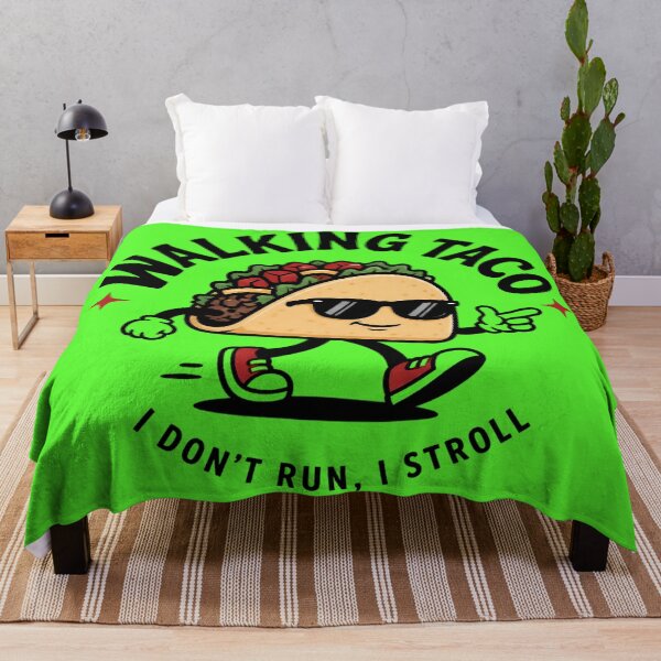 Item preview, Walking Taco – Funny Taco Lover Cartoon | "I Don't Run, I Stroll" Cute Food Design designed and sold by IMuDesigner.
