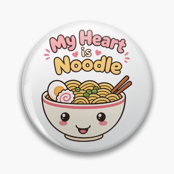 Item preview, My Heart Is Noodle – Cute Engrish Kawaii Noodle Bowl Design designed and sold by Apotheosis by Irie Meraki.