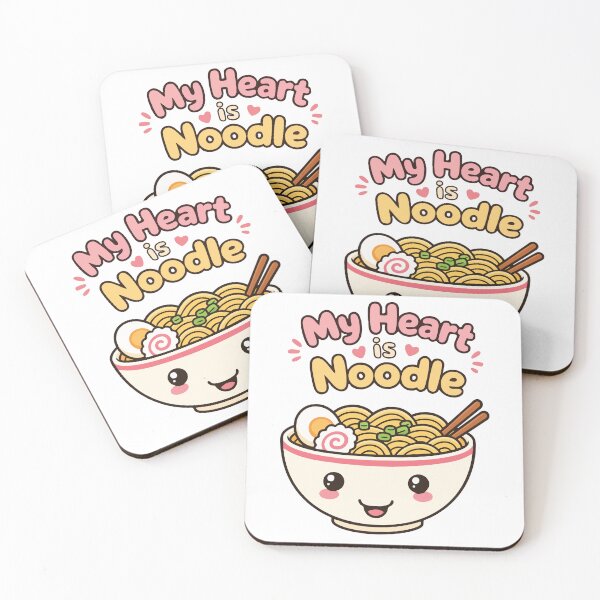 Item preview, My Heart Is Noodle – Cute Engrish Kawaii Noodle Bowl Design designed and sold by Apotheosis by Irie Meraki.
