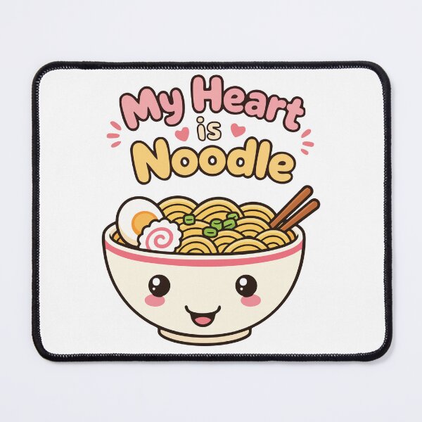 Item preview, My Heart Is Noodle – Cute Engrish Kawaii Noodle Bowl Design designed and sold by Apotheosis by Irie Meraki.