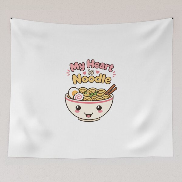 Item preview, My Heart Is Noodle – Cute Engrish Kawaii Noodle Bowl Design designed and sold by Apotheosis by Irie Meraki.
