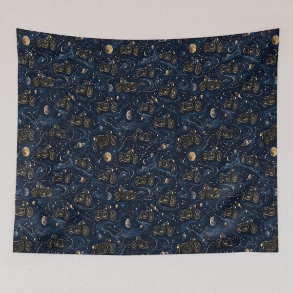 Item preview, Celestial Motorcycle Night Sky Pattern designed and sold by MoodSupplyStudio.