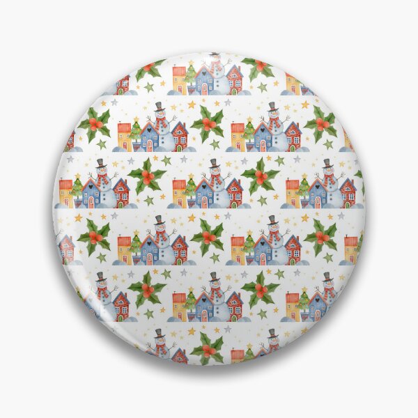 Item preview, Snowman and Christmas Village Paper Pattern designed and sold by TeeGeeTees.