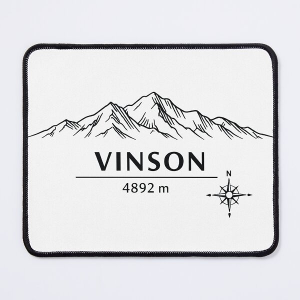 Item preview, Seven Summits Antarctica Mount Vinson 4892 m Minimalist Line Art Design designed and sold by GabeMountainArt.