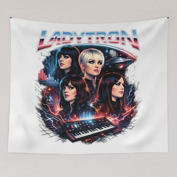 Item preview, Ladytron Retro Synthwave Band designed and sold by CatLovers Studio.