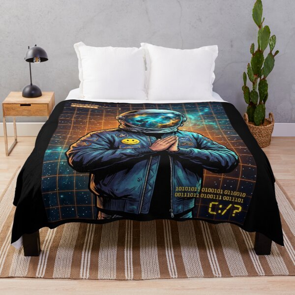 Item preview, Astronaut with Galaxy Helmet and Binary Code designed and sold by A-M-G-Shop.